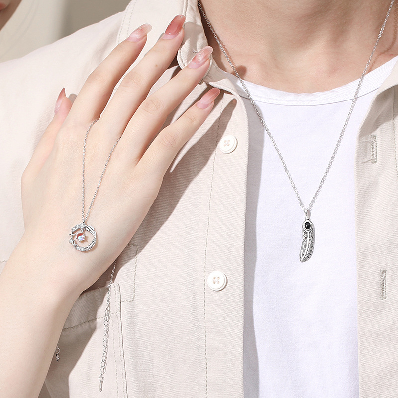 七夕情人節丨羽你相遇 · 「月光石」情侶項鍊  禮物推薦-VANA氛圍飾品