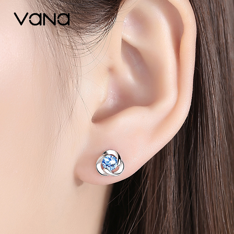 超質感好物丨三葉草套裝 驚喜禮物【純銀藍色鋯石】  禮物推薦-VANA氛圍飾品