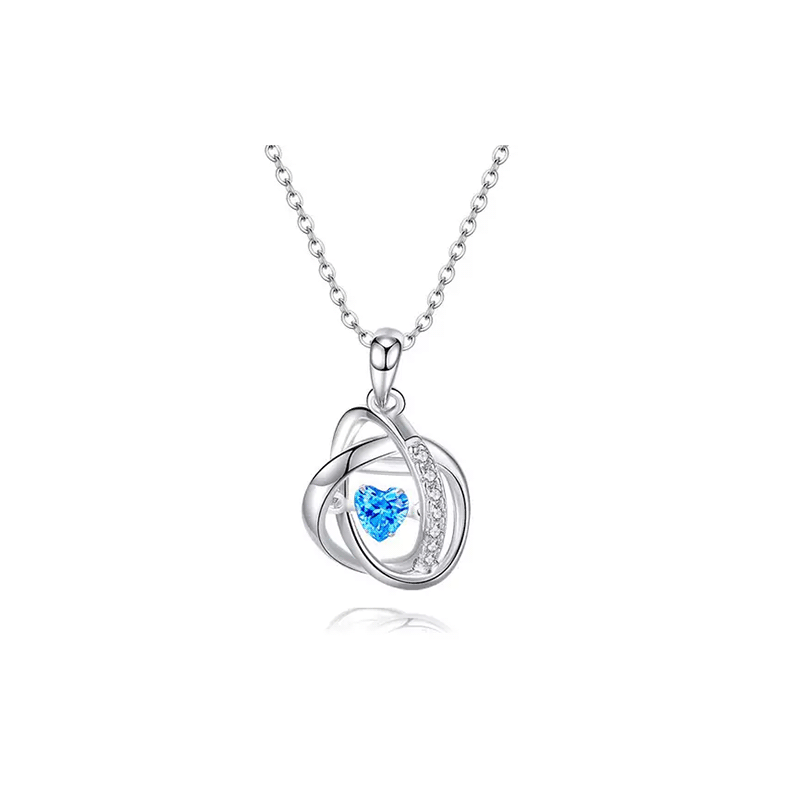 母親節 × 520丨「行星環內藍焰星核」愛心項鍊「跳動」 加碼贈好禮 禮物推薦-VANA氛圍飾品