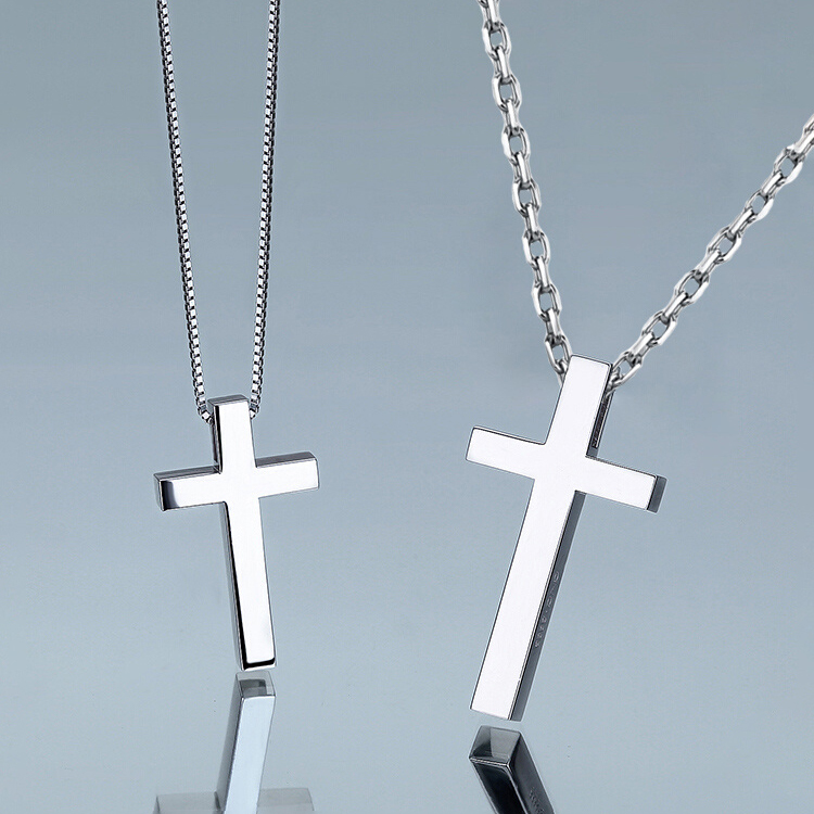 超質感好物丨情侶十字架項鍊【純銀】  禮物推薦-VANA氛圍飾品