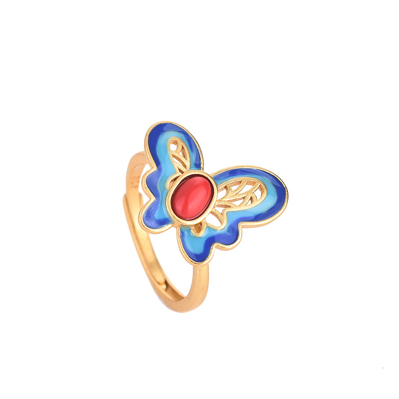 母親節 × 520丨古風系列 · 「蝴蝶」開口戒指 加碼贈好禮 禮物推薦-VANA氛圍飾品