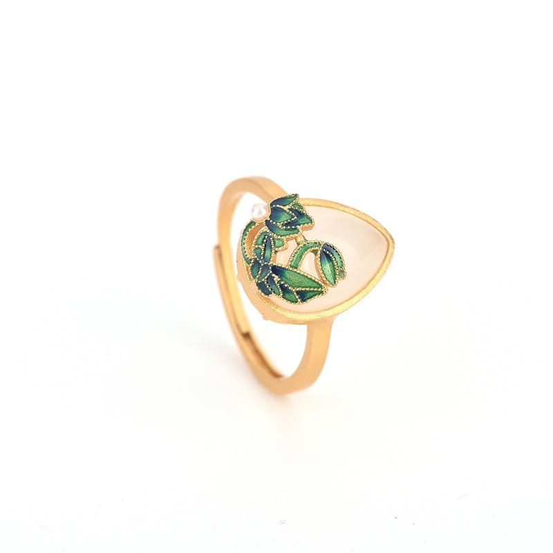 母親節 × 520丨古風系列 · 「荷花」開口戒指 加碼贈好禮 禮物推薦-VANA氛圍飾品