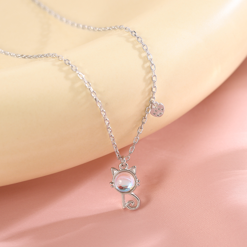七夕情人節丨貓咪公主 · 「月光石」項鍊  禮物推薦-VANA氛圍飾品