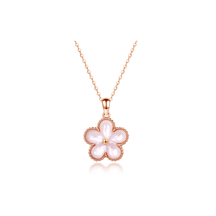 母親節 × 520丨SAKURA 【18K金】櫻你而來 · 櫻花項鍊 加碼贈好禮 禮物推薦-VANA氛圍飾品