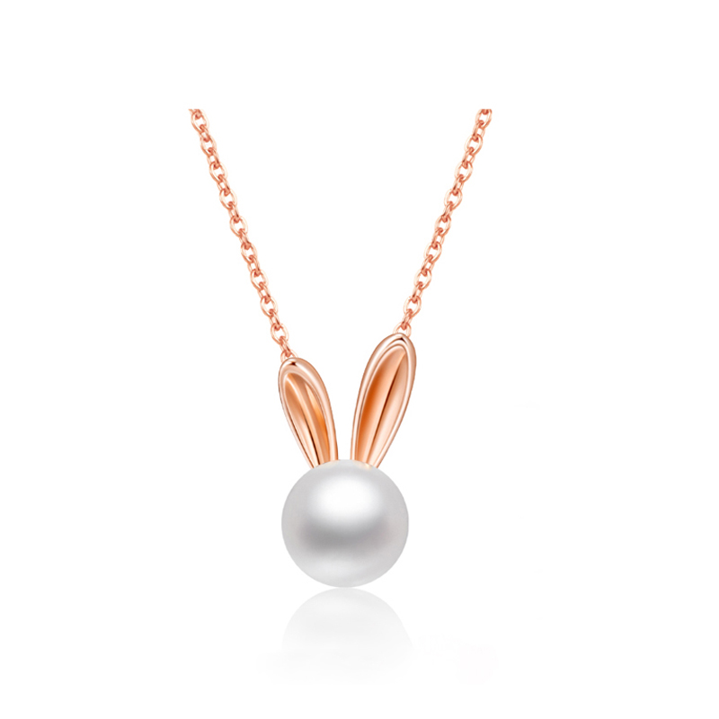聖誕節禮物丨【18K金】兔兔珍珠項鍊 禮物推薦-VANA氛圍飾品