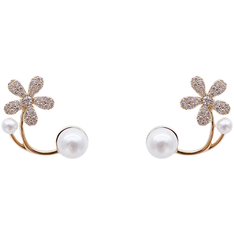 聖誕節禮物丨燦若雲錦 · 「珍珠」花朵耳環 禮物推薦-VANA氛圍飾品
