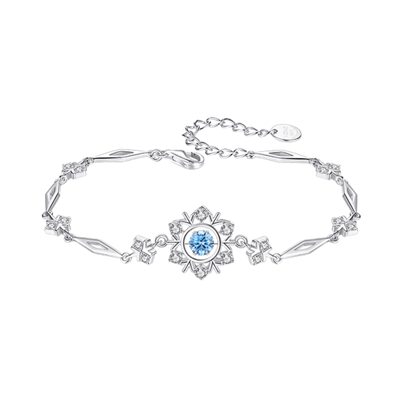 超質感好物丨雪花天使心純銀跳動手鍊   禮物推薦-VANA氛圍飾品