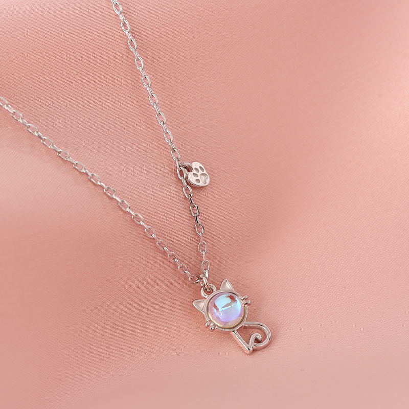 七夕情人節丨貓咪公主 · 「月光石」項鍊  禮物推薦-VANA氛圍飾品