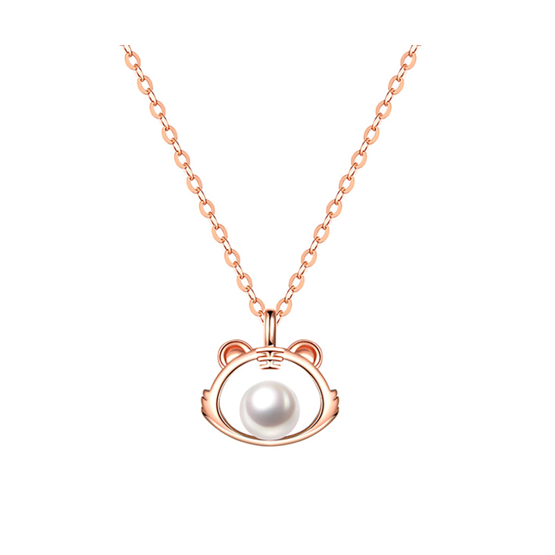 母親節 × 520丨「虎抱福珠」珍珠項鍊  加碼贈好禮 禮物推薦-VANA氛圍飾品