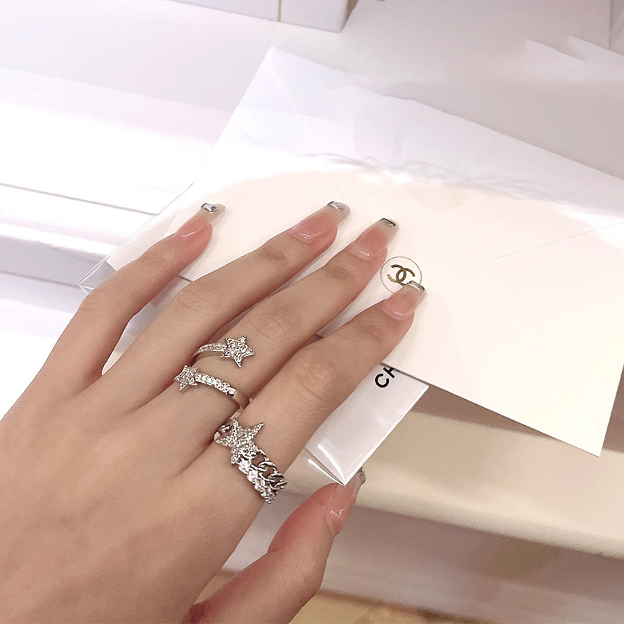 閃亮流星滿鑽戒指 開口戒-FANYIACC