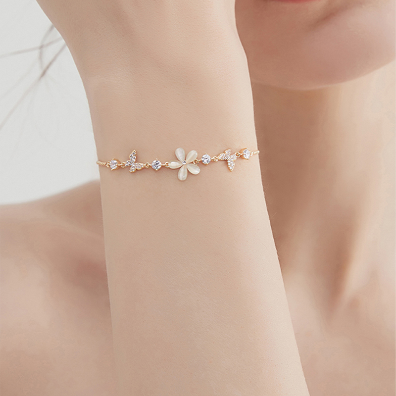 貓眼石小花手錬-FANYIACC