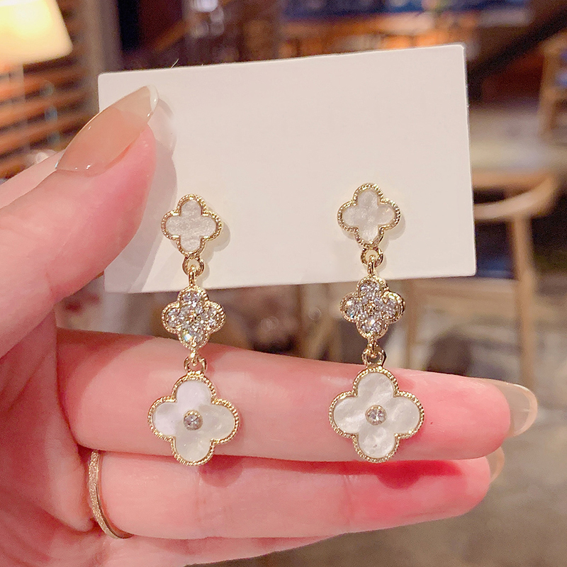 幸運草流蘇耳環-FANYIACC