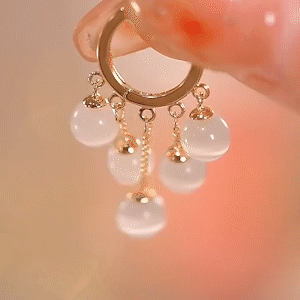 五顆貓眼石耳環 -FANYIACC