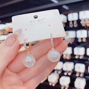 人魚姬閃鑽珍珠耳環 (Earrings) -FANYIACC
