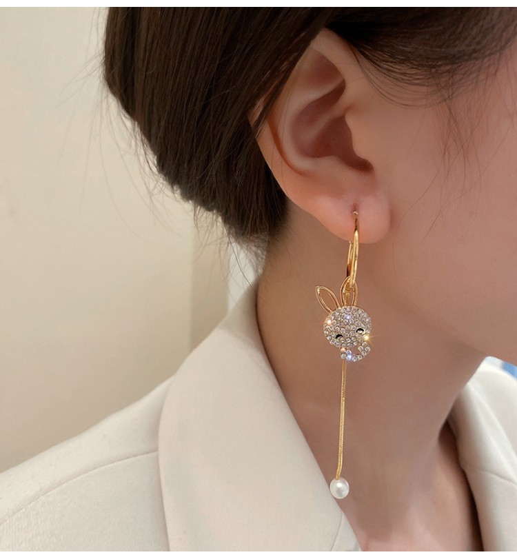 不對稱兔子/蝴蝶結耳環-FANYIACC