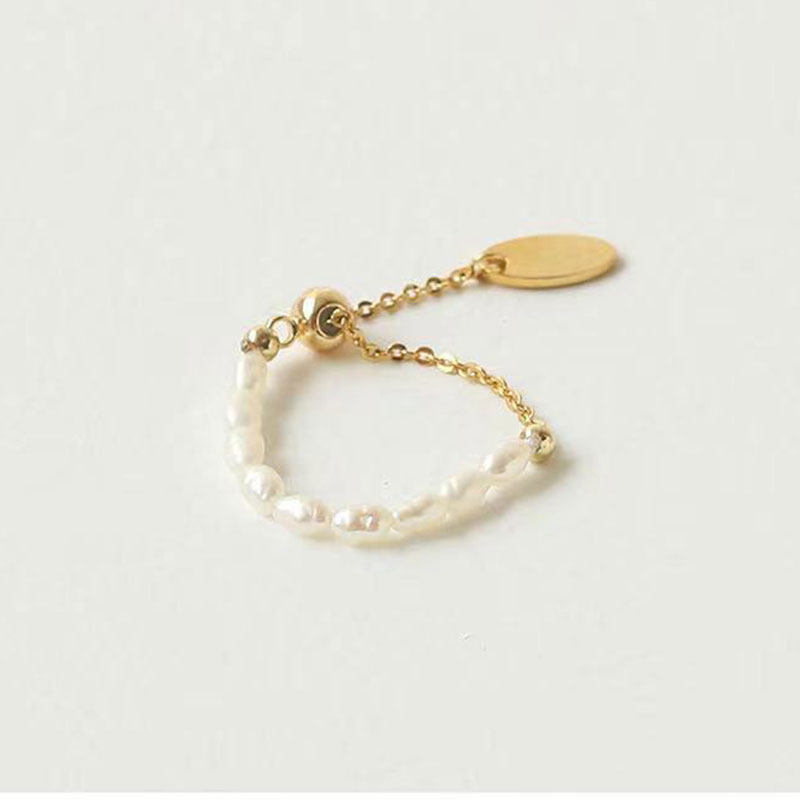 法式珍珠可調節戒指-FANYIACC