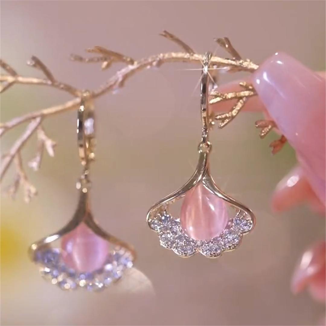 叮嚀銀杏葉耳扣耳環-FANYIACC