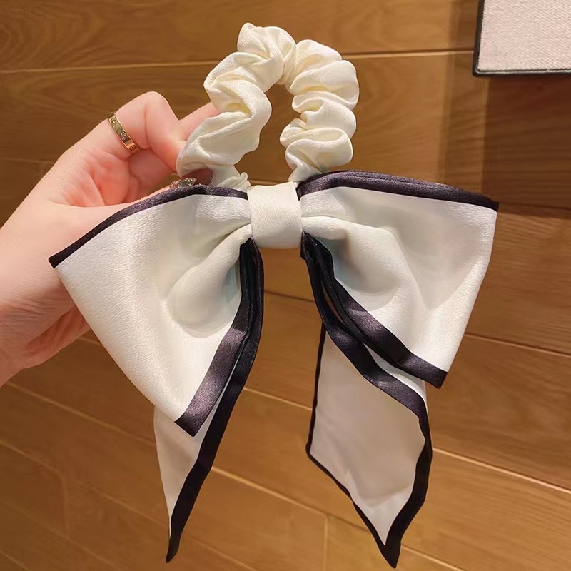 小香風蝴蝶結綁帶髮圈-FANYIACC