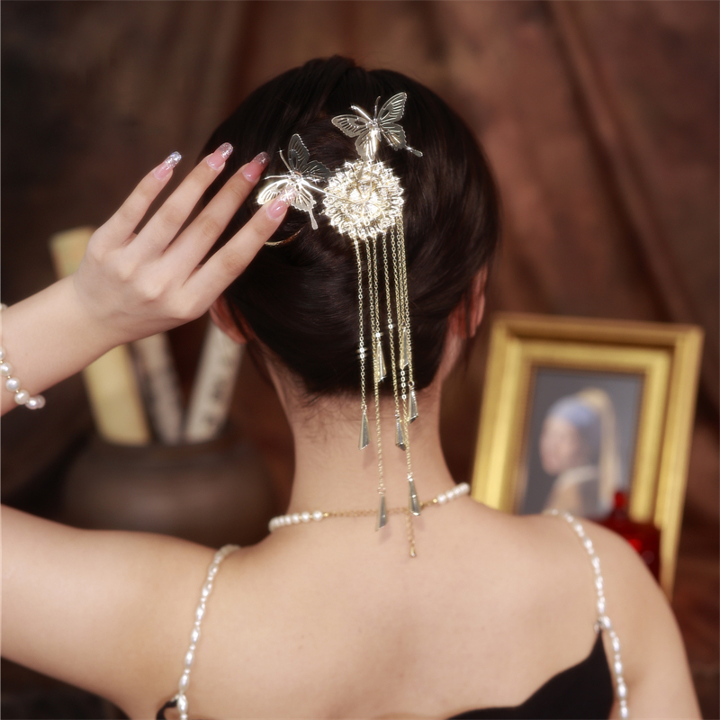 🦋黑色水鑽蝴蝶發卡-FANYIACC