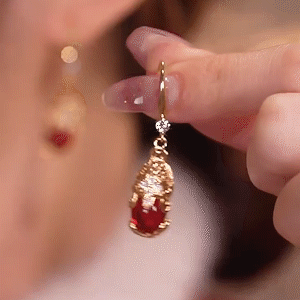 紅色貔貅復古耳環  -FANYIACC