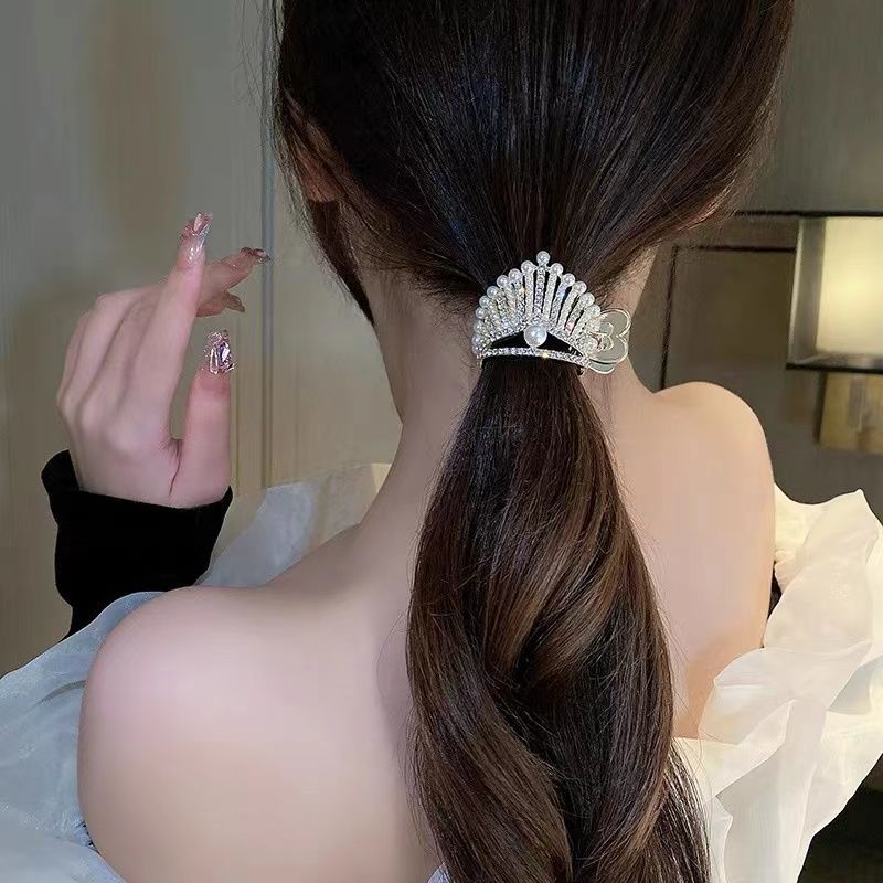 皇冠滿鑽高馬尾髮夾 -FANYIACC
