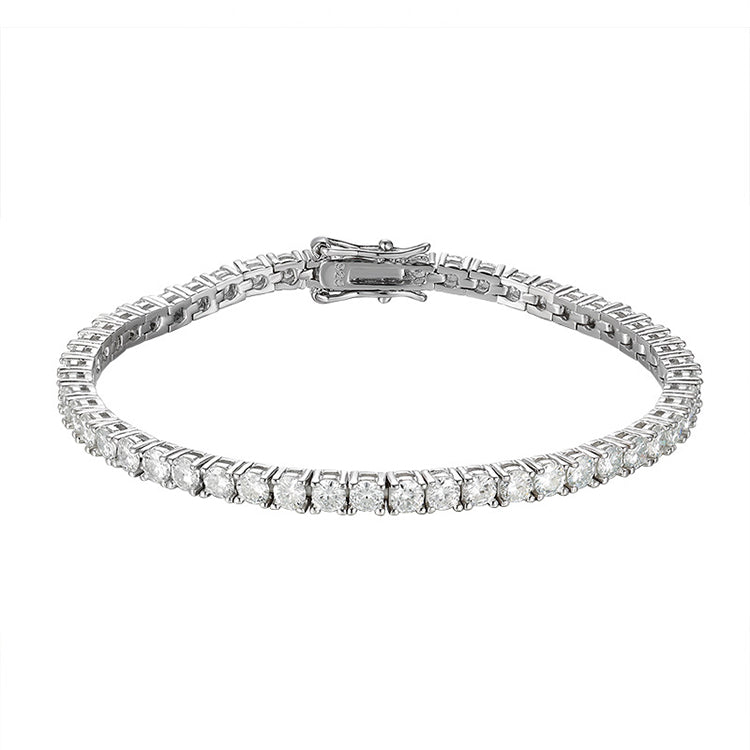Brilliant-Cut 10.8ct Moissanite Tennis Bracelets in Silver Spring New Series