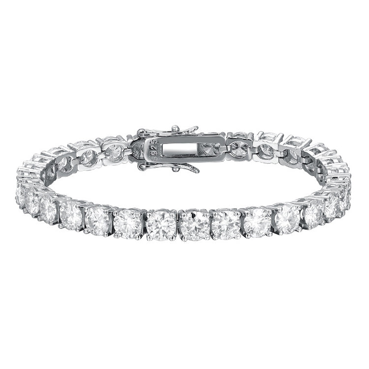 15ct Moissanite 4-prong Tennis Bracelets in Silver Spring New Series