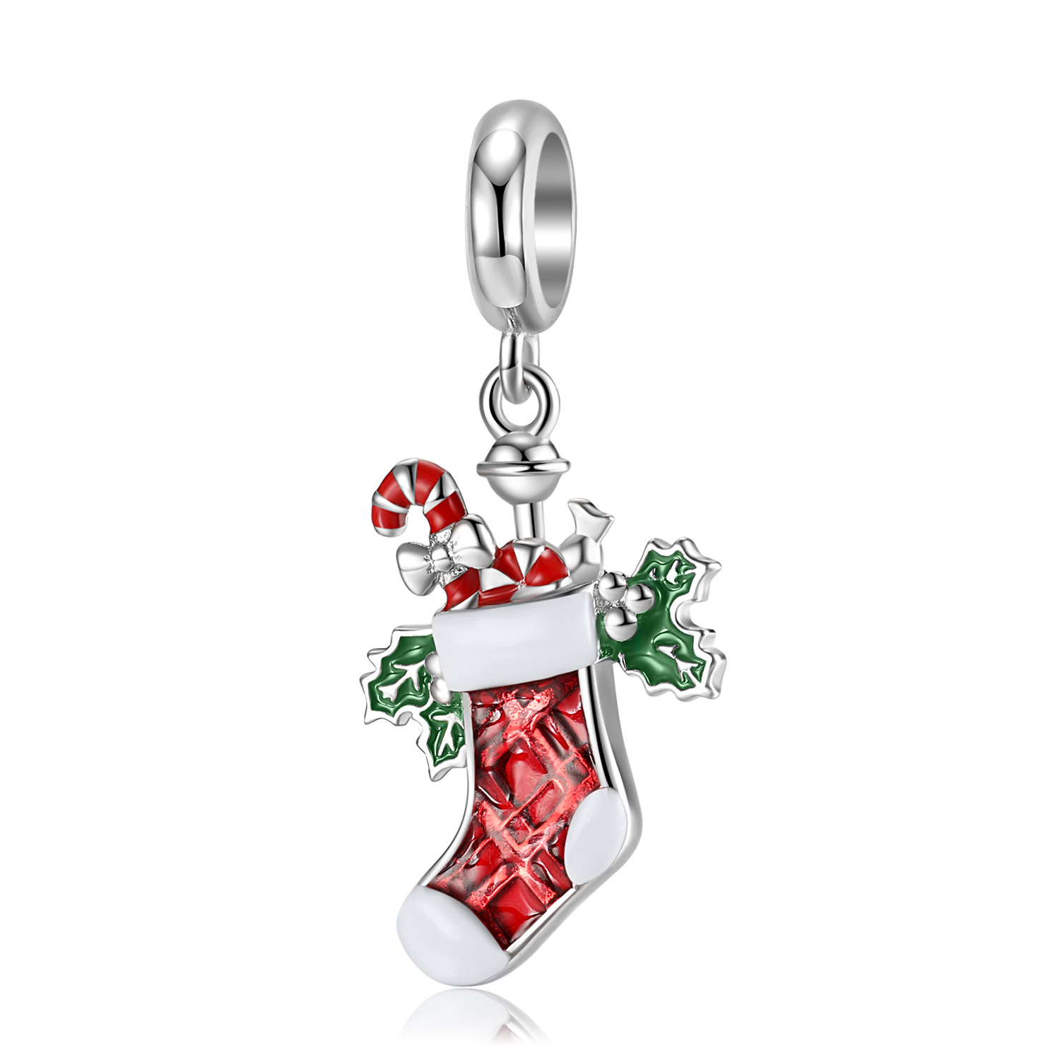 Christmas Stocking Pendants Bracelet-Vigg Jewelry