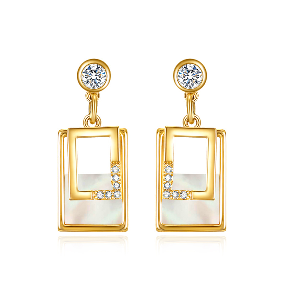 VIGG 18K Gold Plated Gallery Earrings-Vigg Jewelry