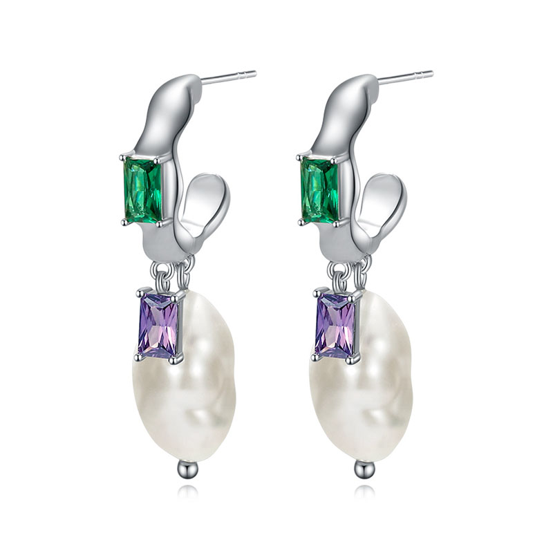 VIGG Baroque Pearl Goddess Aurora Earrings-Vigg Jewelry