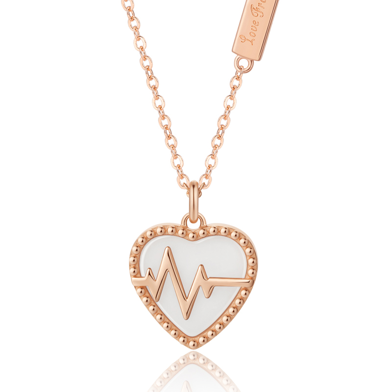 Ecg Necklace - For People Who Love Each Other-Vigg Jewelry