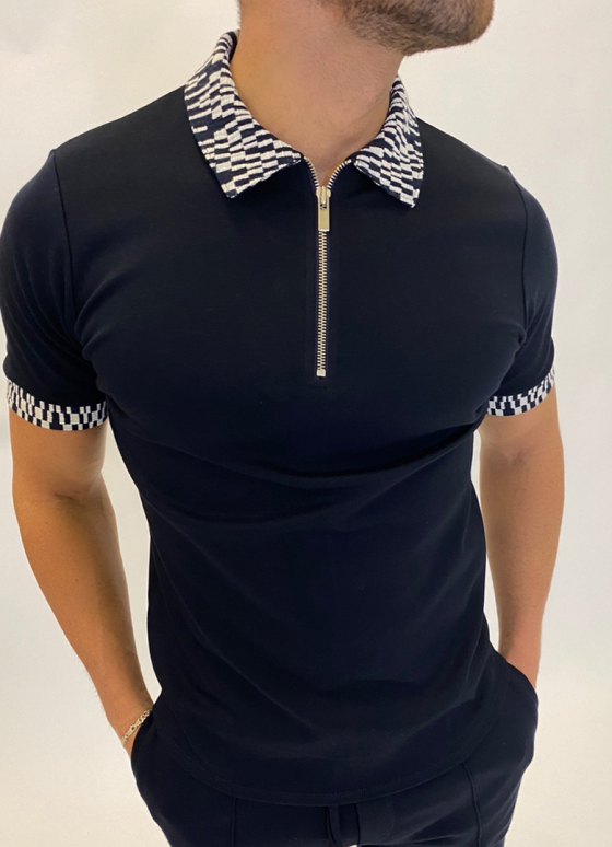 retro italian mafia style polo shirt