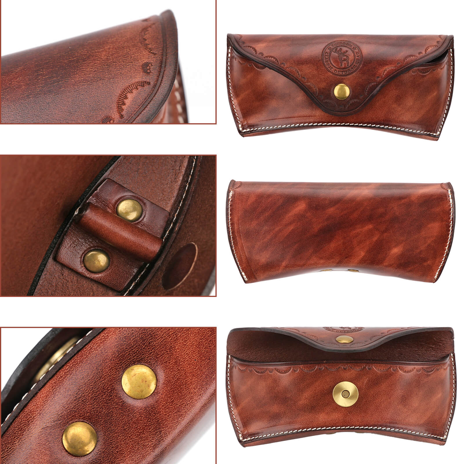  Deluxe Leather Hard Eyeglass Cases