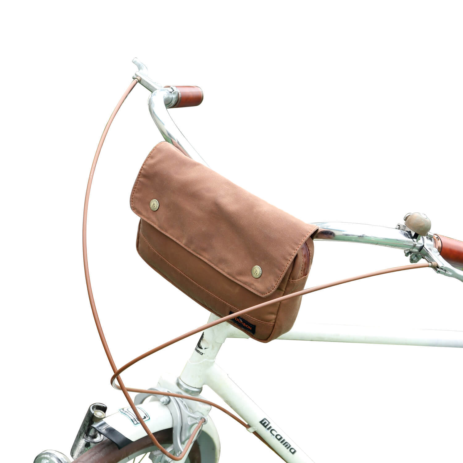 TOURBON Bike Bag Waxed Canvas Bicycle Handlebar Bag