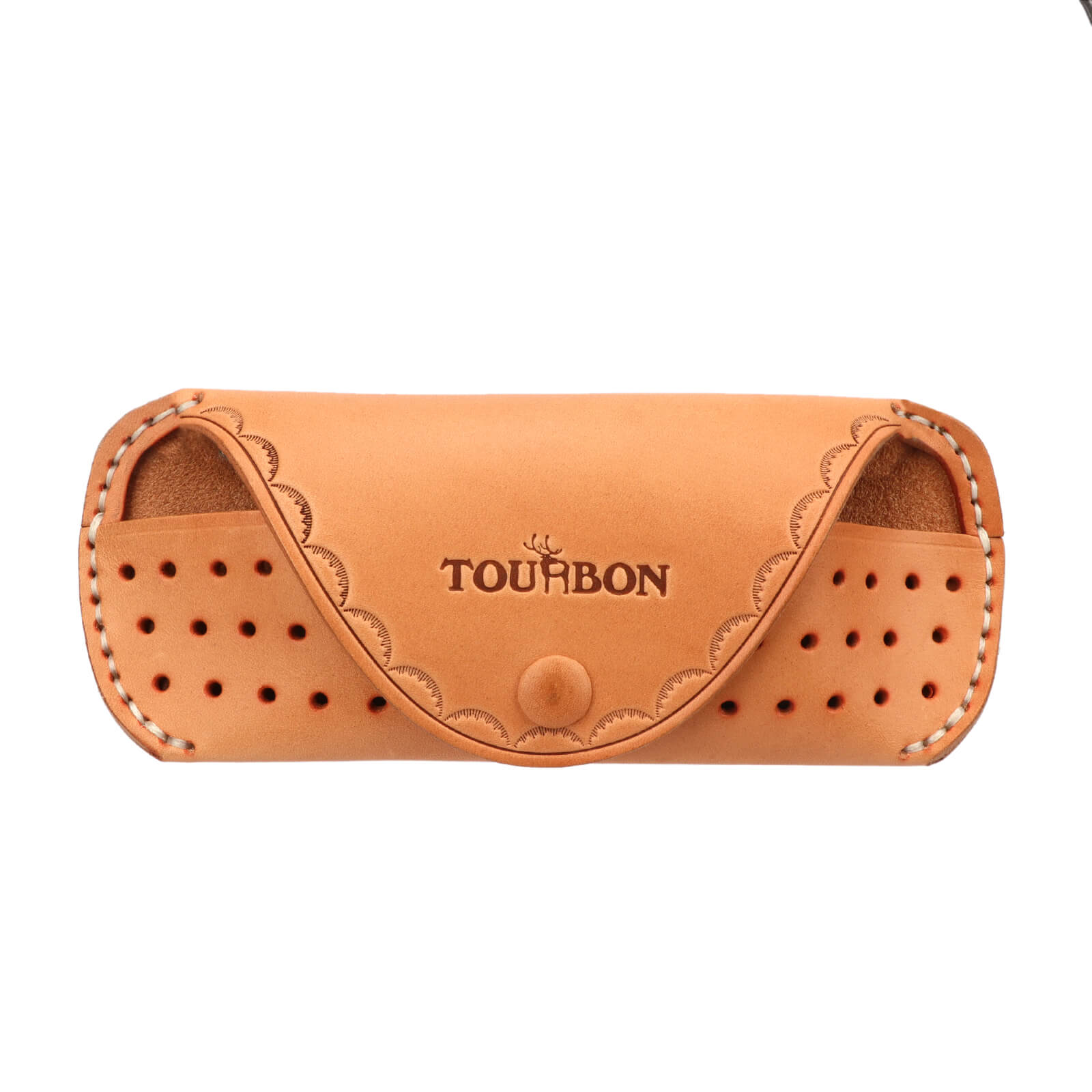 Tourbon Leather Eyeglasses Case Sunglasses Holder W/ Belt Loop