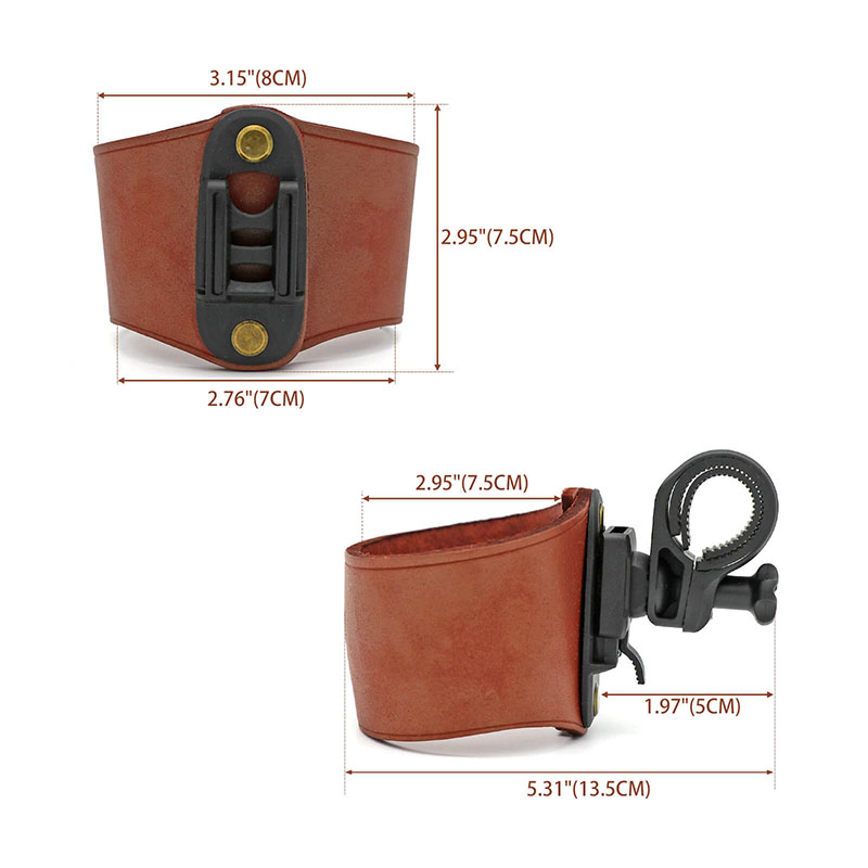 TOURBON Leather Bike Cup Holder