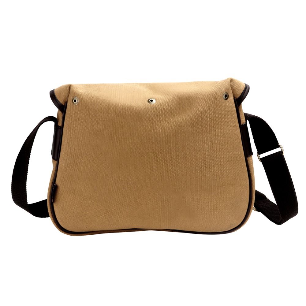 Tourbon Vintage Canvas Fly Fishing Storage Bag Case Brown Leather Fishing  Crossbody Messenger Bags Accessories for Fish Man Gift