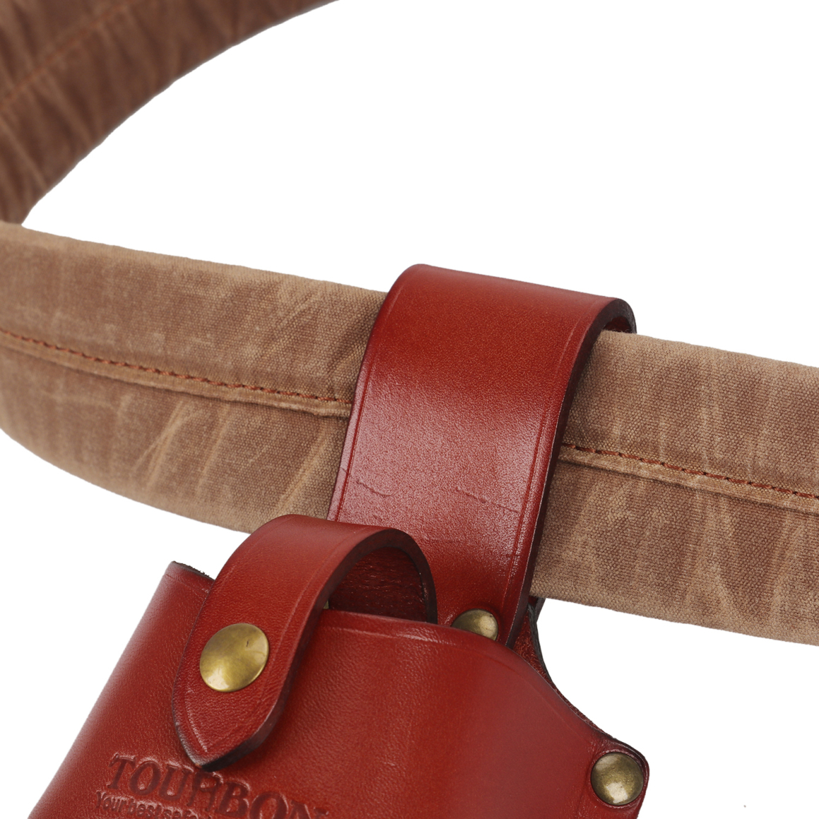 TOURBON Genuine Leather Tape Measure Holder Tool Measuring Holster with