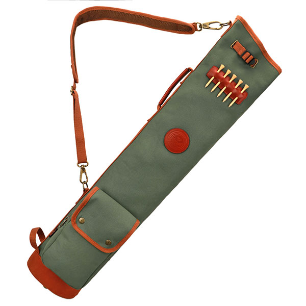 TOURBON Vintage Canvas Sunday Golf Bag with Stand