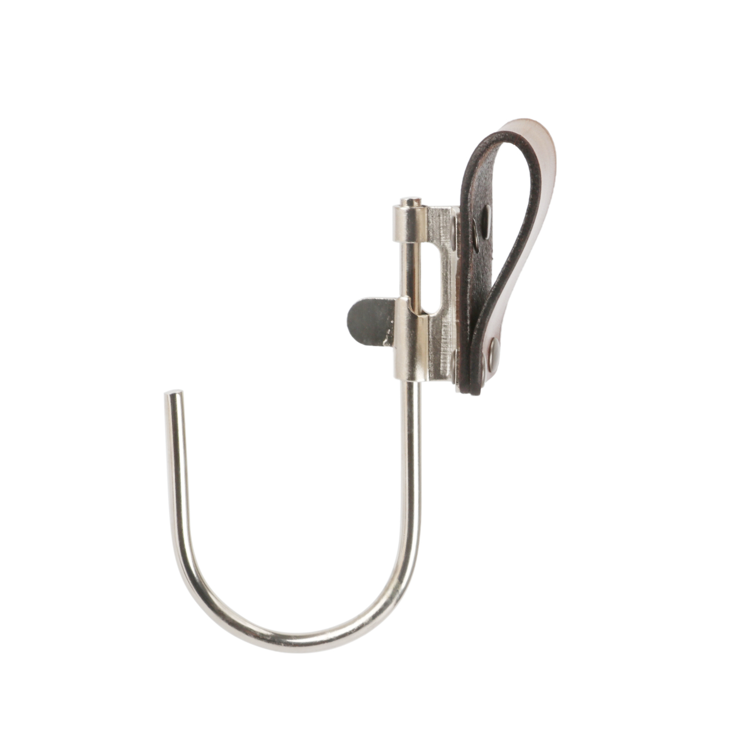 TOURBON Hunting Homemade Genuine Leather Heavy Duty Tools Steel Loop Trowel Float Hook Holder