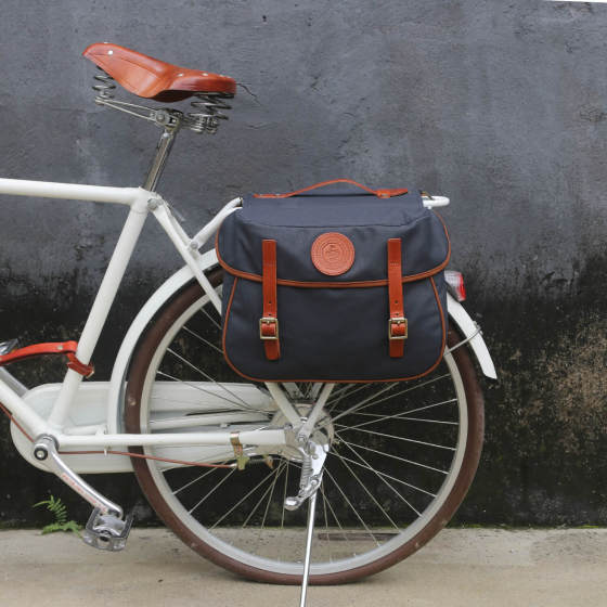 TOURBON Nylon Bicycle Pannier Bags Cycling Backpack Bike Rear Seat Storage 