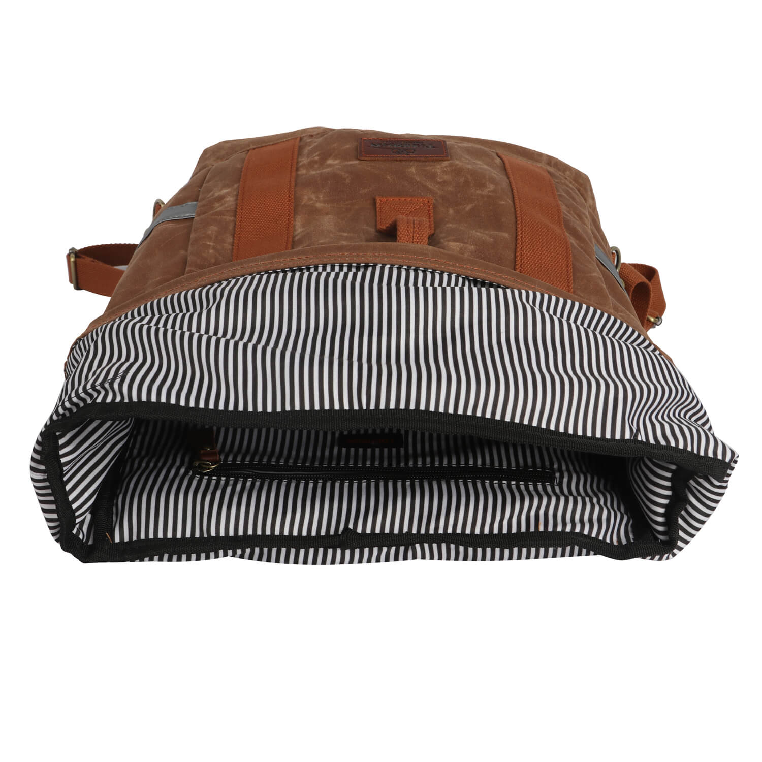 TOURBON Canvas Convertible Backpack Panniers Rear Rack Bag