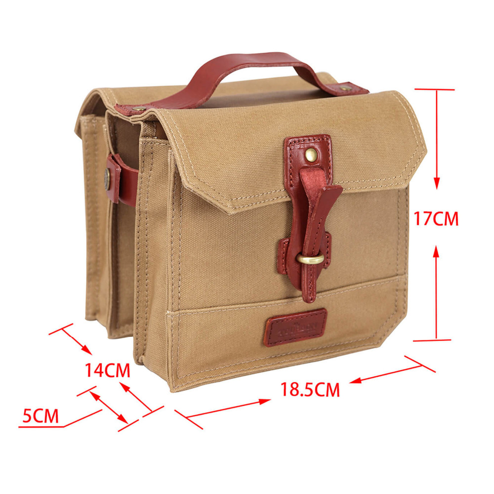 TOURBON Waterproof Canvas Bicycle Bike Front Top Tube Frame Pannier Bag