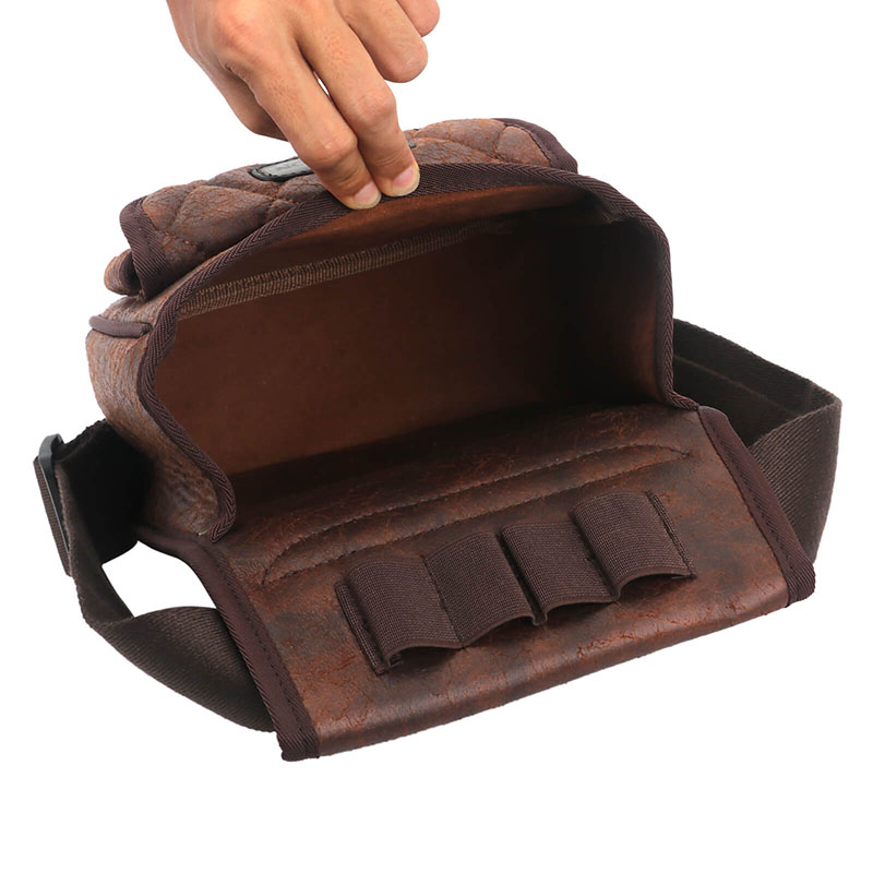 TOURBON Vintage PU Leather Trap Shooting Bag