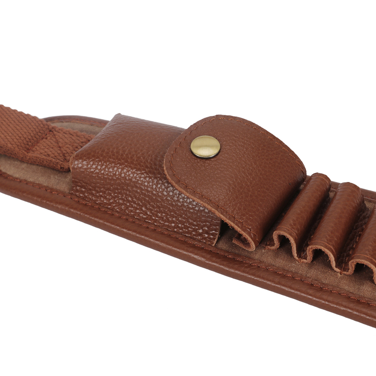 TOURBON Canvas Rifle Sling Belt w/ Bullet Cartridges Ammo Holder