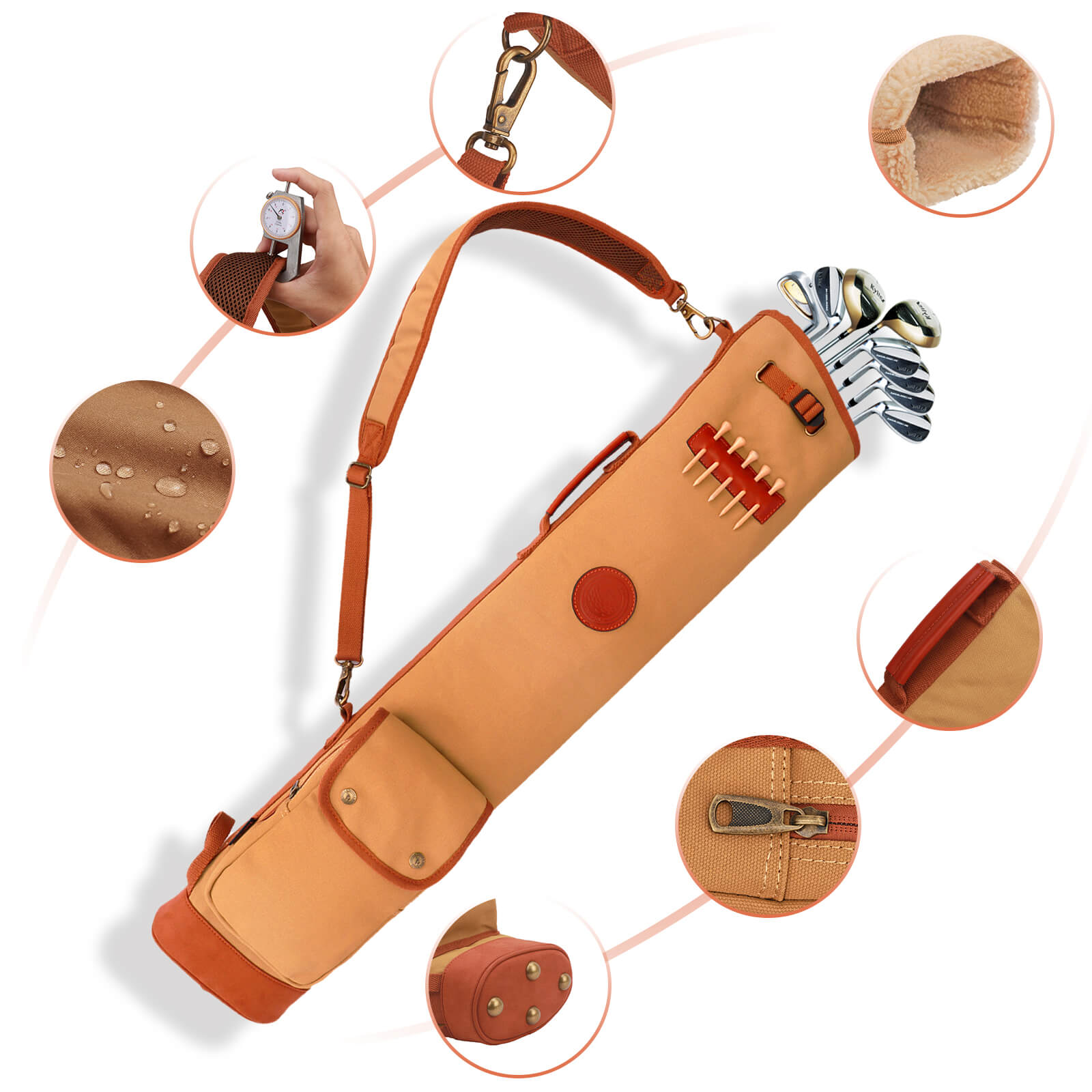 sunday golf bag with cover