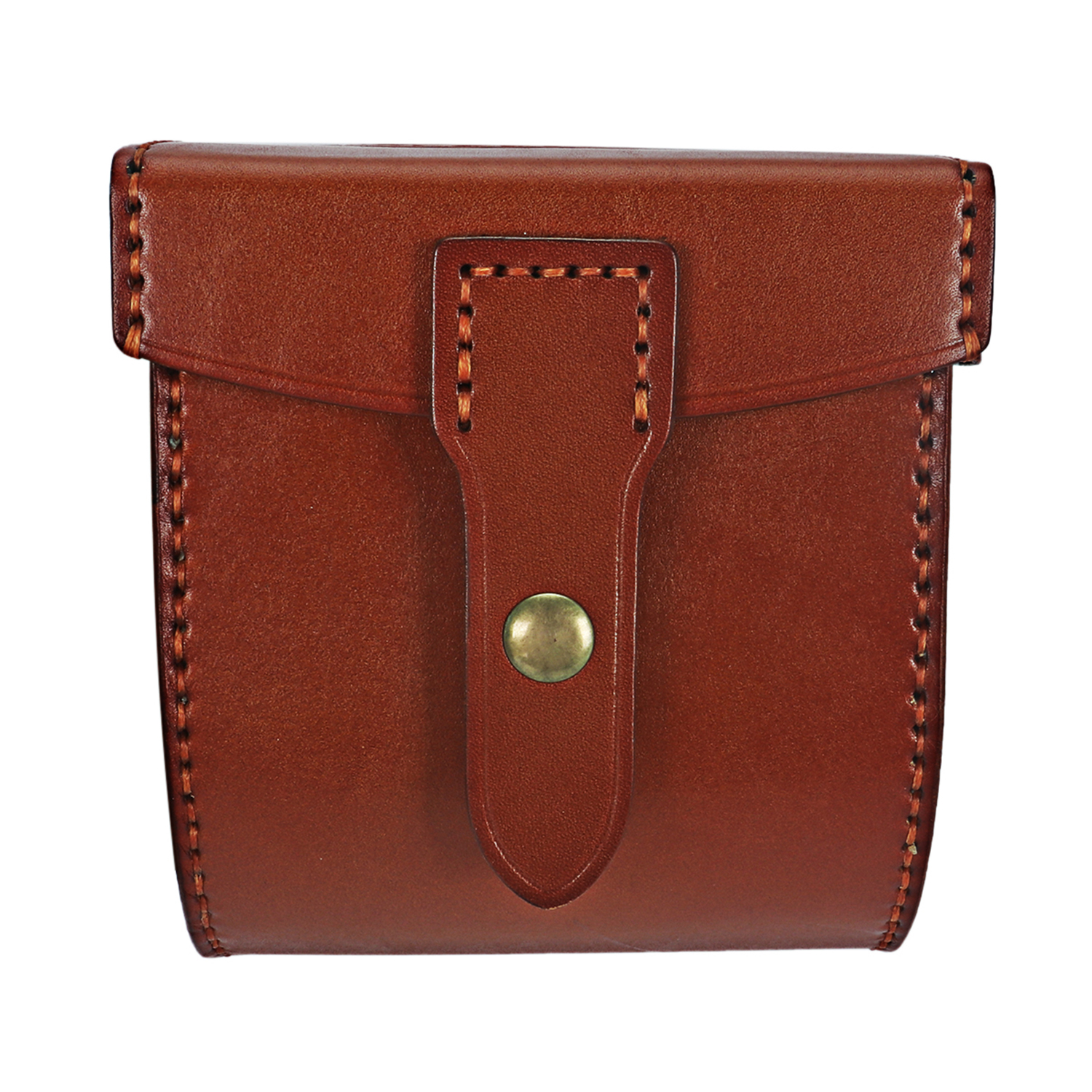 TOURBON Leather Fishing Reel Case Pouch Outdoor Fish Storage Bag