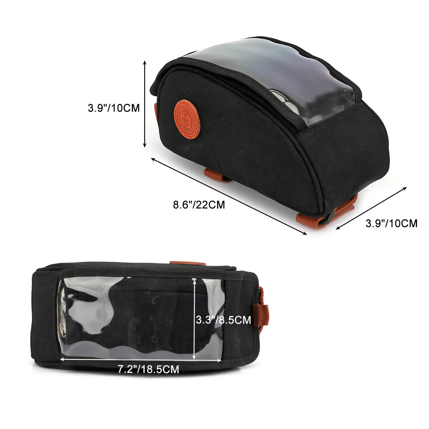 TOURBON Bike Cell Phone Holder Top Tube Frame Case