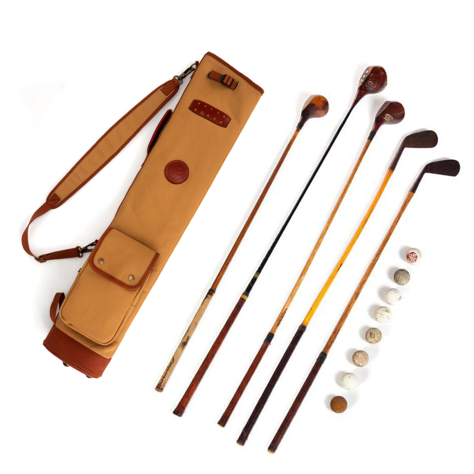 vintage canvas sunday golf bag