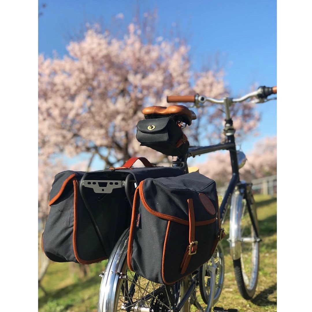 TOURBON Waterproof Canvas Bicycle Double Panniers Bag